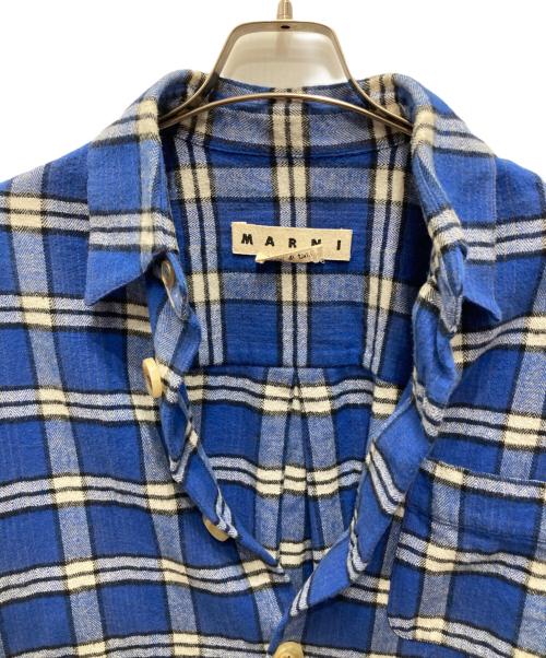 MARNI（マルニ）MARNI (マルニ) PATTERNED SHIRT/パターンド シャツ ブルー サイズ:50の古着・服飾アイテム