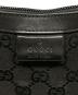 中古・古着 GUCCI (グッチ) GGキャンバスショルダーバッグ ブラック：40000円