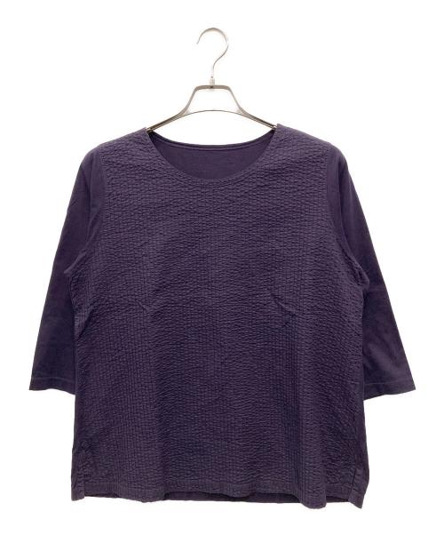 YACCO MARICARD（ヤッコマリカルド）YACCO MARICARD (ヤッコマリカルド) 切替カットソー パープル サイズ:Lの古着・服飾アイテム