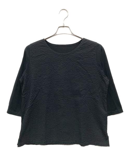 YACCO MARICARD（ヤッコマリカルド）YACCO MARICARD (ヤッコマリカルド) 切替カットソー ブラック サイズ:Lの古着・服飾アイテム