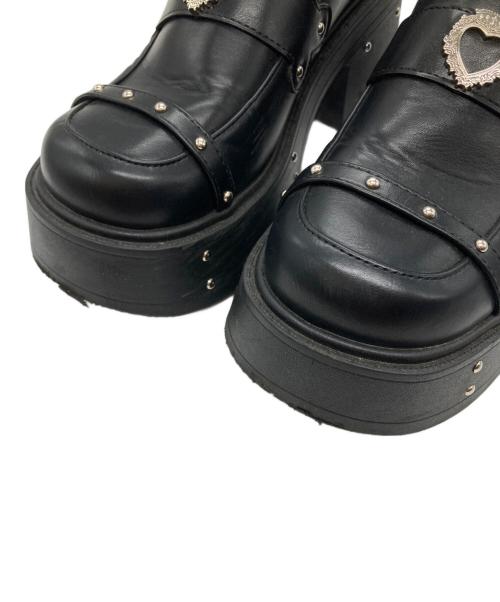 DimMoire（ディムモアール）DimMoire (ディムモアール) HeartCoreスタッズローファー ブラック サイズ:39の古着・服飾アイテム