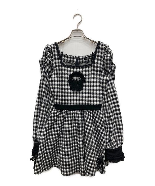 DimMoire（ディムモアール）DimMoire (ディムモアール) Coffin Dollミニワンピース ホワイト×ブラック サイズ:Mの古着・服飾アイテム