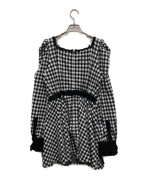 DimMoire（ディムモアール）DimMoire (ディムモアール) Coffin Dollミニワンピース ホワイト×ブラック サイズ:Mの古着・服飾アイテム