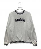 Champion REVERSE WEAVE×MoMAチャンピオン リバース ウィーブ×モマ）の古着「クルーネックスウェット」｜グレー