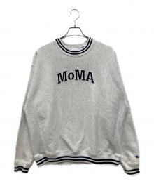 Champion REVERSE WEAVE×MoMA（チャンピオン リバース ウィーブ×モマ）の古着「クルーネックスウェット」｜グレー