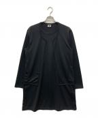 COMME des GARCONS HOMME PLUSコムデギャルソンオムプリュス）の古着「ドッキングロングカットソー」｜ブラック