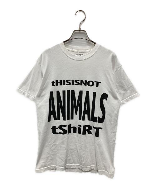 studio weareallanimals（スタジオ・ウィーアーオールアニマルズ）STUDIO WEAREALLANIMALS (スタジオ・ウィーアーオールアニマルズ) This Is Not Tsh ホワイト サイズ:Sの古着・服飾アイテム
