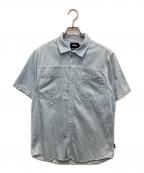stussyステューシー）の古着「S/Sデニムシャツ」｜スカイブルー