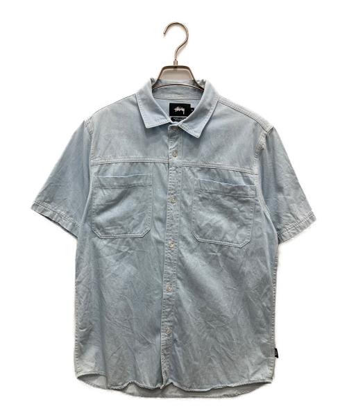 stussy（ステューシー）stussy (ステューシー) S/Sデニムシャツ スカイブルー サイズ:Sの古着・服飾アイテム