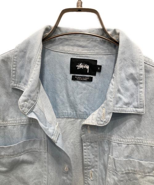stussy（ステューシー）stussy (ステューシー) S/Sデニムシャツ スカイブルー サイズ:Sの古着・服飾アイテム
