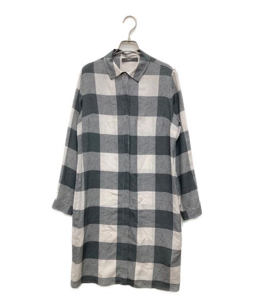WEEKEND Max Mara（ウィークエンド マックスマーラ）Weekend Max Mara (ウィークエンド マックスマーラ) シルクシャツワンピース グレー サイズ:40の古着・服飾アイテム