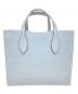 FURLA (フルラ) 型押しレザーハンドバッグ スカイブルー：8000円