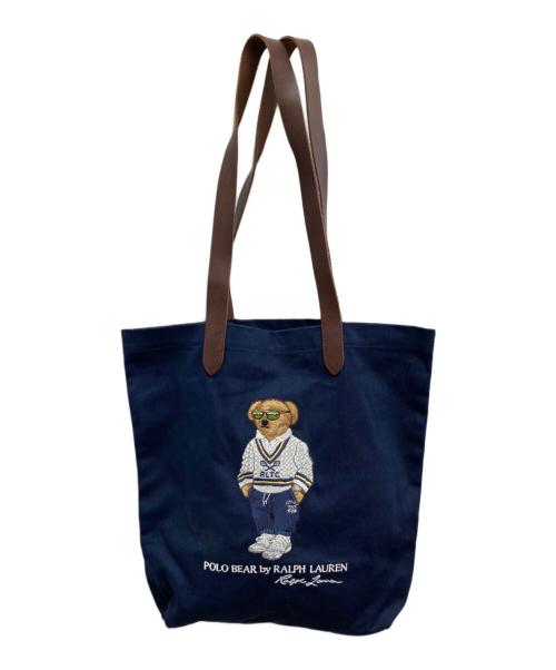 POLO RALPH LAUREN（ポロ・ラルフローレン）POLO RALPH LAUREN (ポロ・ラルフローレン) ベアツイルショッパートート ネイビー サイズ:ONE SIZEの古着・服飾アイテム
