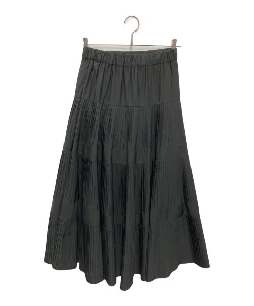 BEARDSLEY（ビアズリー）BEARDSLEY (ビアズリー) プリーツティアードスカート ブラック サイズ:Fの古着・服飾アイテム