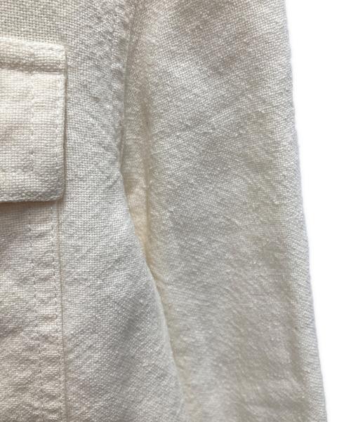 BALLSEY（ボールジィ）BALLSEY (ボールジィ) リネンシルク ショートコクーンブルゾン ホワイト サイズ:36の古着・服飾アイテム
