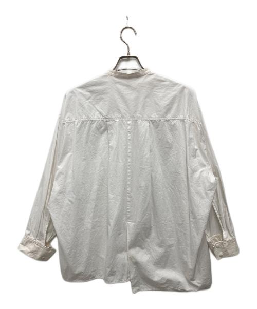 ENFOLD（エンフォルド）ENFOLD (エンフォルド) バンドカラーシャツ ホワイト サイズ:38の古着・服飾アイテム