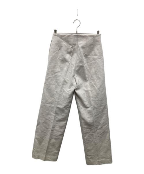 DES PRES（デ プレ）DES PRES (デ プレ) コットンリネンハイカウントクロス ハイウエストパンツ アイボリー サイズ:36の古着・服飾アイテム