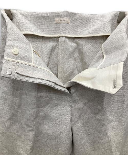 DES PRES（デ プレ）DES PRES (デ プレ) コットンリネンハイカウントクロス ハイウエストパンツ アイボリー サイズ:36の古着・服飾アイテム