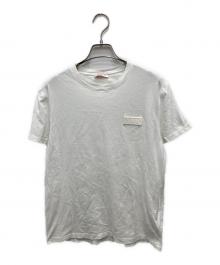 VALENTINO（ヴァレンティノ）の古着「VLTN TAG Tシャツ/ヴァレンティノ タグ ティーシャツ」｜ホワイト