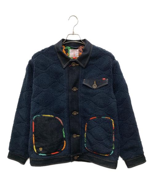 KAWATANI SHIRT（カワタニシャツ）KAWATANI SHIRT (カワタニシャツ) ボアキルトジャケット ネイビー サイズ:L 未使用品の古着・服飾アイテム