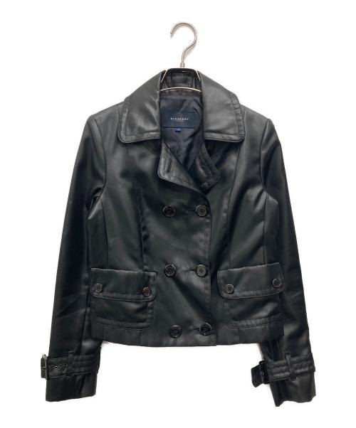 BURBERRY LONDON（バーバリーロンドン）BURBERRY LONDON (バーバリーロンドン) ポリダブルジャケット ブラック サイズ:38の古着・服飾アイテム