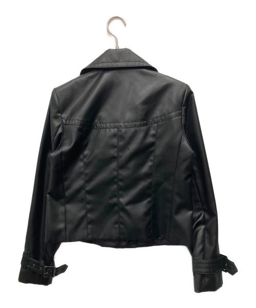 BURBERRY LONDON（バーバリーロンドン）BURBERRY LONDON (バーバリーロンドン) ポリダブルジャケット ブラック サイズ:38の古着・服飾アイテム
