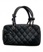 CHANELシャネル）の古着「ミニボーリングバッグ/カンボンライン」｜ブラック