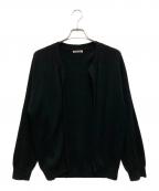 AURALEEオーラリー）の古着「SUPER HARD TWIST RIB KNIT CARDIGAN/スーパー ハード ツイスト リブ ニット カーディガン」｜ブラック