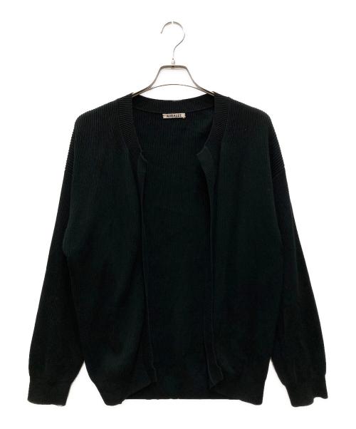 AURALEE（オーラリー）AURALEE (オーラリー) SUPER HARD TWIST RIB KNIT CARDIGAN/スーパー ハード ツイスト リブ ニット カーディガン ブラック サイズ:4の古着・服飾アイテム