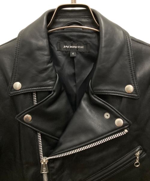 JACKROSE（ジャックローズ）JACKROSE (ジャックローズ) レザーライダースジャケット ブラック サイズ:4の古着・服飾アイテム