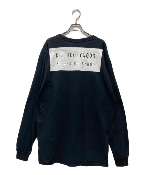 N.HOOLYWOOD（エヌ ハリウッド）N.HOOLYWOOD (エヌ ハリウッド) バックプリントロングスリーブTシャツ ブラック サイズ:4の古着・服飾アイテム