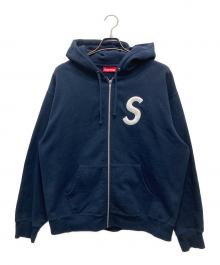 SUPREME（シュプリーム）の古着「S Logo Zip Up Hooded Sweatshirt」｜ネイビー