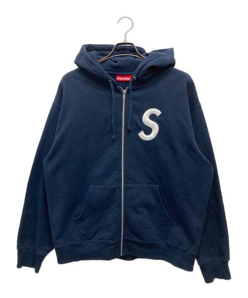 SUPREME（シュプリーム）Supreme (シュプリーム) S Logo Zip Up Hooded Sweatshirt ネイビー サイズ:Lの古着・服飾アイテム