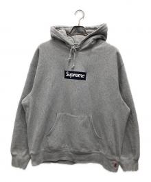 SUPREME（シュプリーム）の古着「Box Logo Hooded Sweatshirt」｜グレー×ネイビー