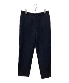 JIL SANDER（ジルサンダー）の古着「センタークリーステーパードスラックス」｜ネイビー