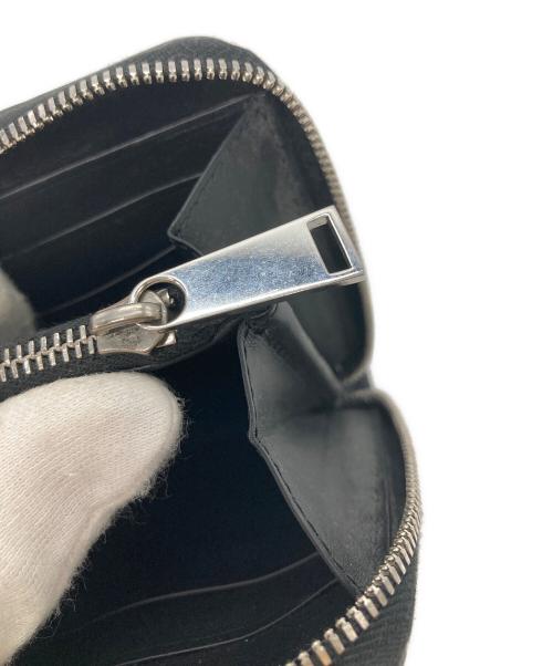 BOTTEGA VENETA（ボッテガベネタ）BOTTEGA VENETA (ボッテガベネタ) イントレチャートラウンドファスナー長財布 ブラックの古着・服飾アイテム