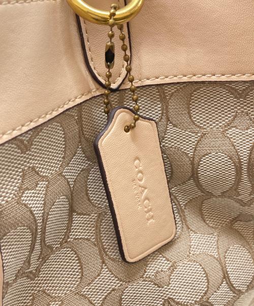 COACH（コーチ）COACH (コーチ) ハンドバッグ ベージュの古着・服飾アイテム