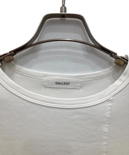 GALLEST（ギャレスト）GALLEST (ギャレスト) ペプラムスムースカットソー ホワイト サイズ:38の古着・服飾アイテム