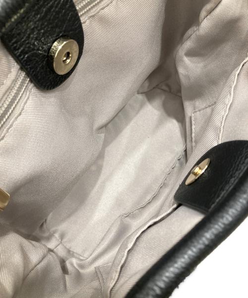 Papillonner（パピヨネ）Papillonner (パピヨネ) レザー2WAYショルダーバッグ ブラックの古着・服飾アイテム