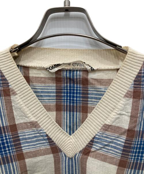 COMME des GARCONS（コムデギャルソン）COMME des GARCONS (コムデギャルソン) チェック柄ブラウスワンピース ベージュ サイズ:Fの古着・服飾アイテム