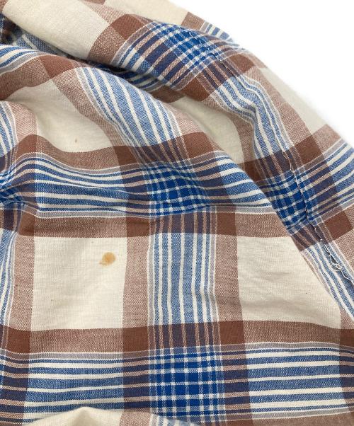 COMME des GARCONS（コムデギャルソン）COMME des GARCONS (コムデギャルソン) チェック柄ブラウスワンピース ベージュ サイズ:Fの古着・服飾アイテム