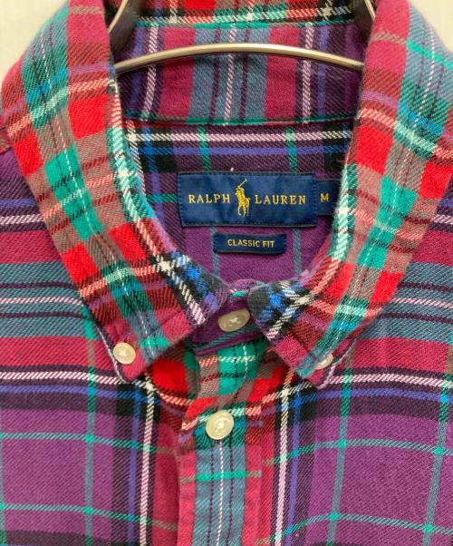 RALPH LAUREN（ラルフローレン）RALPH LAUREN (ラルフローレン) クラシックフィットチェックシャツ パープル サイズ:Mの古着・服飾アイテム