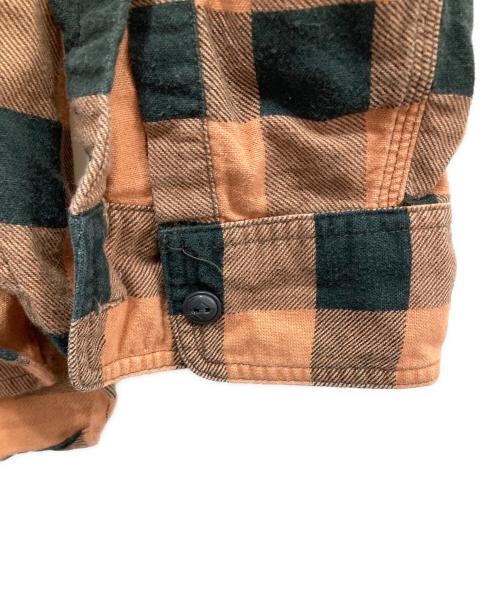 RRL（ダブルアールエル）RRL (ダブルアールエル) バッファローチェックシャツ オレンジ サイズ:Lの古着・服飾アイテム