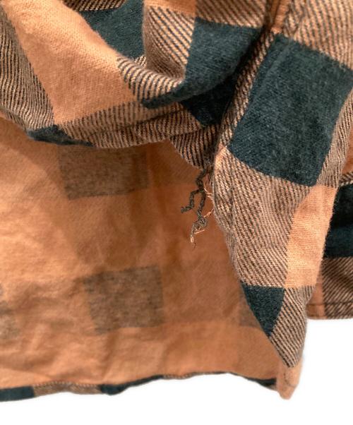 RRL（ダブルアールエル）RRL (ダブルアールエル) バッファローチェックシャツ オレンジ サイズ:Lの古着・服飾アイテム