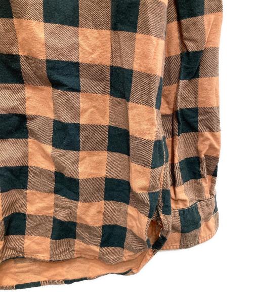 RRL（ダブルアールエル）RRL (ダブルアールエル) バッファローチェックシャツ オレンジ サイズ:Lの古着・服飾アイテム