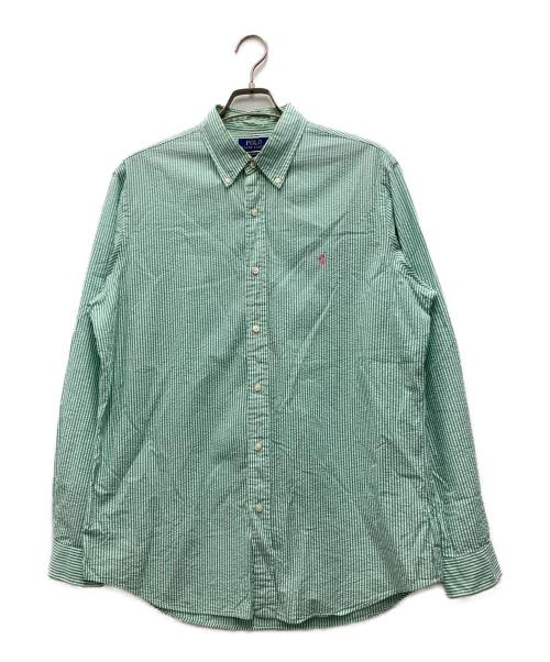 POLO RALPH LAUREN（ポロ・ラルフローレン）POLO RALPH LAUREN (ポロ・ラルフローレン) シアサッカーチェックシャツ グリーン サイズ:Lの古着・服飾アイテム