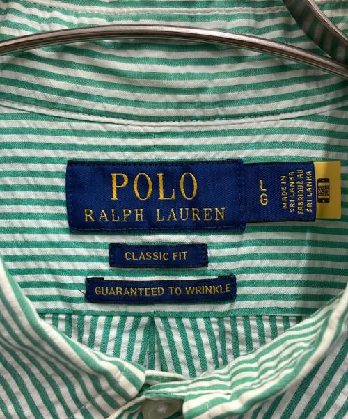 POLO RALPH LAUREN（ポロ・ラルフローレン）POLO RALPH LAUREN (ポロ・ラルフローレン) シアサッカーチェックシャツ グリーン サイズ:Lの古着・服飾アイテム
