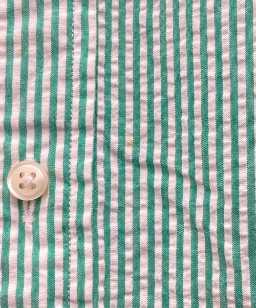 POLO RALPH LAUREN（ポロ・ラルフローレン）POLO RALPH LAUREN (ポロ・ラルフローレン) シアサッカーチェックシャツ グリーン サイズ:Lの古着・服飾アイテム