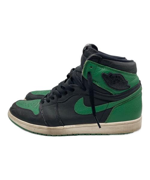NIKE（ナイキ）NIKE (ナイキ) AIR JORDAN 1 RETRO HIGH OG ハイカットスニーカー グリーン×ブラック サイズ:28.5の古着・服飾アイテム