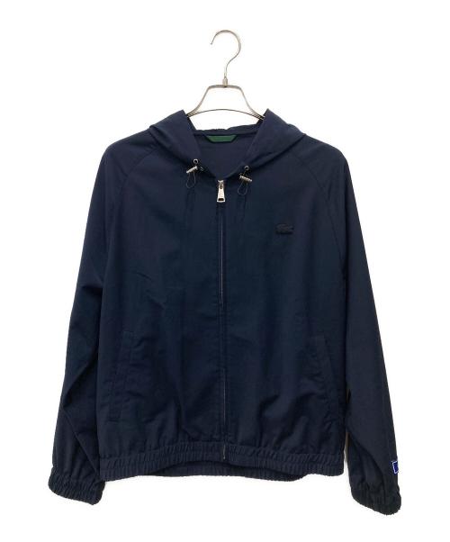 LACOSTE（ラコステ）LACOSTE (ラコステ) ウールブレンドフランネルジップジャケット ネイビー サイズ:XLの古着・服飾アイテム